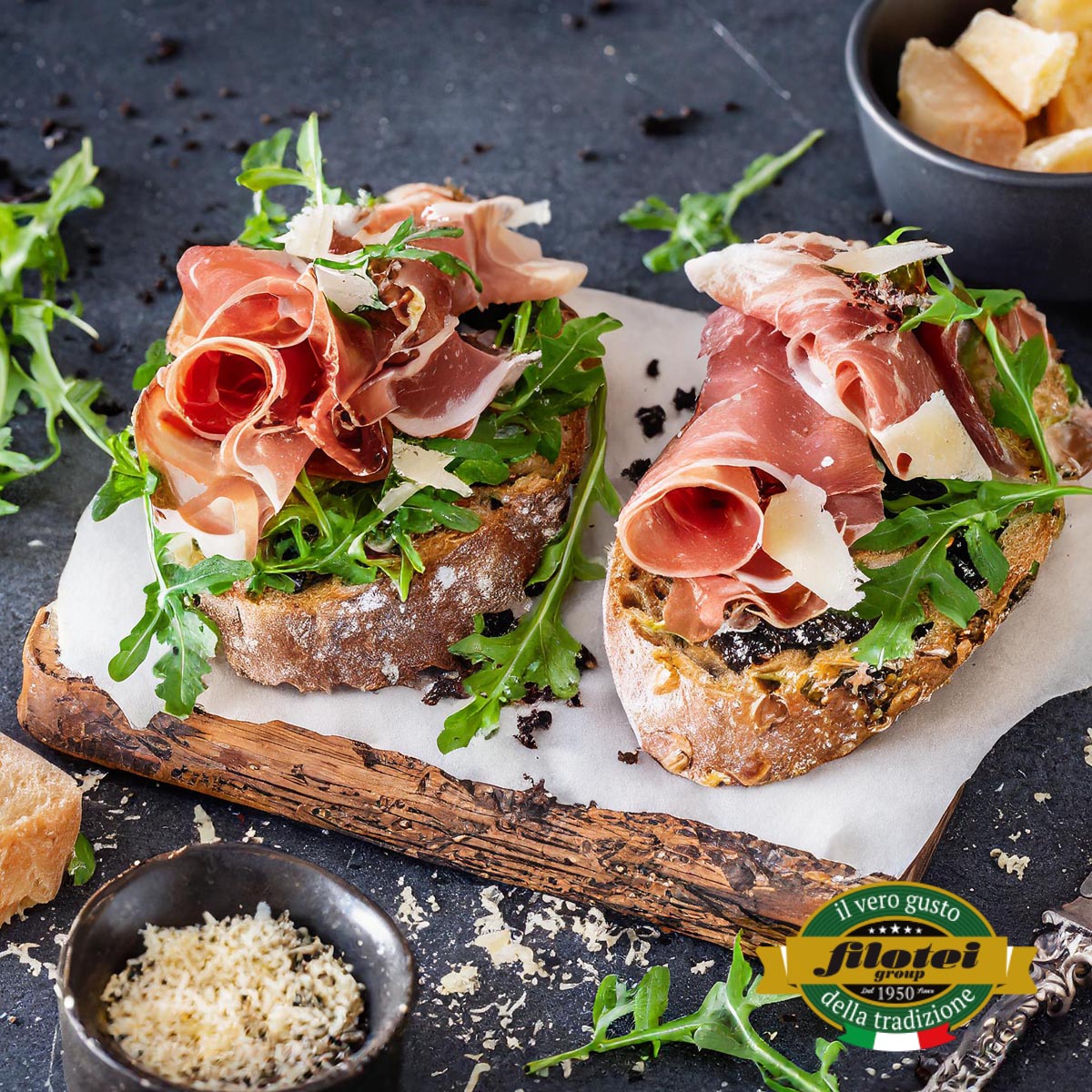 panini gourmet salse e creme funghi e tartufo